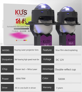 Vendita calda KUS proiettore Led 3.0 pollici Bi proiettore Laser faro 75W 8000LM aggiornamento e modifica per ACURA Audi <span class=keywords><strong>JEEP</strong></span> bmw - Product Image 3