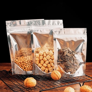 Bolsa de Plástico Aluminizada <span class=keywords><strong>Yin</strong></span> <span class=keywords><strong>Yang</strong></span> de Grado Alimenticio con Cierre, Reutilizable y Auto-Sellable, para Envasar Snacks, Dulces, Café y Alimentos - Product Image 1
