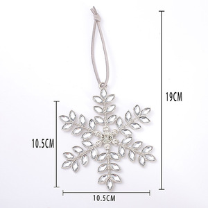 Décorations suspendues en plastique en forme de flocons de neige et de glaçons pour sapin de Noël, pendentifs pour fêtes d'hiver et thèmes glacés - Product Image 5