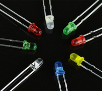 Diode LED jaune à trou traversant de 3 mm, mini-indicateur compact pour appareils électroniques, connecteur PCB, 5-8V, garantie 3 ans, dimmable