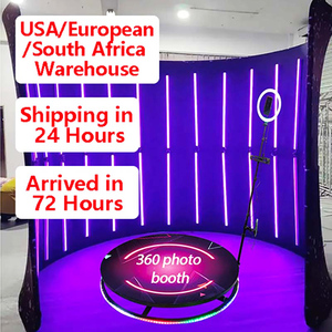 Le plus récent photomaton d'événement 360 degrés Selfie vidéo accessoires gratuits Portable alimenté par batterie rgb Led 360 photomaton L - Product Image 6