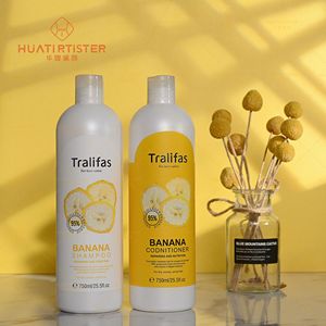 Huati Sifuli Tralifas 750ml Banane Fruit Shampooing et revitalisant Dommages Réparé Nourrissant Hydratant Cheveux <span class=keywords><strong>Spa</strong></span> - Product Image 2