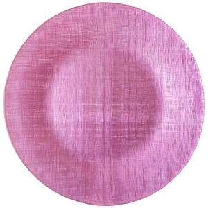 Assiette de présentation en verre de conception rétro, fabriquée à la machine, ronde, texturée en lin, vert, bleu, blanc, pour la maison, les mariages, les fêtes et les banquets - Product Image 6