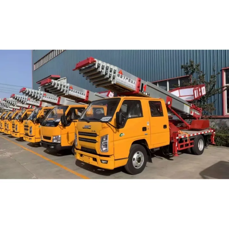 JIUHE 32m 36m Telescopic Ladder Truck Lift New Condition Aerial Work Vehicle Telescopic Ladder Truck