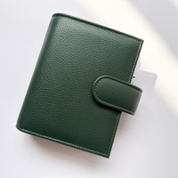 Portefeuille A7 en cuir PU de haute qualité personnalisé avec 6 anneaux dorés, organiseur de budget et enveloppes pour argent