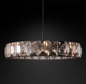Lampu Gantung Kristal Mewah K9 LED Modern, Model Bundar Besar Gaya Amerika untuk Kamar Tidur dan Ruang Tamu - Product Image 1