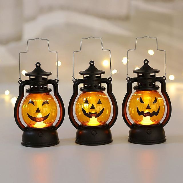 DREA 2022 Halloween Thanksgiving Decor Pumpkin Light Dracula LED Pumpkin Lantern Halloween Decoration