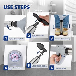 Déboucheur WC haute pression et déboucheur multi-égouts pour toilettes, sols de salle de bain, éviers et bouchons de plomberie - Product Image 5