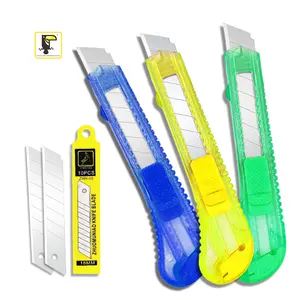 cheap plastic cutter 18mm snap blade utility knife transparent school tools stationery knife