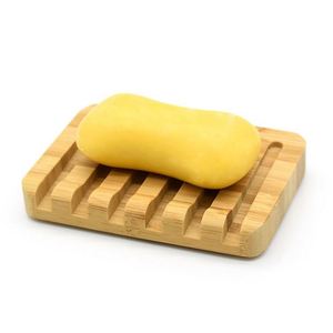 Wholesale Self Draining <b>Bamboo</b> Bath <b>Soap</b> Holder Bar <b>Soap</b> <b>Dish</b> for Shower - Product Image 1