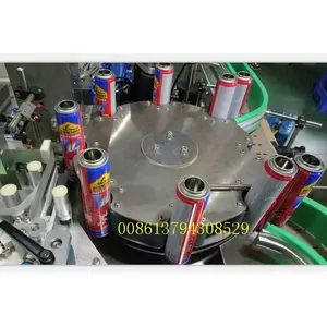 Aerosol spray can bottle Air freshener filling capping sealing labeling production line machine