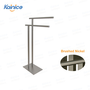 Portasciugamani da Bagno Angolare Kainice, Cromato a Doppio Strato, in Metallo Verniciato Bianco, Autoportante, Antiruggine, Design Moderno per Hotel e Casa - Product Image 5