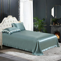 Ensemble de literie 4 pièces en soie de mûrier 100% 6A 300 fils/cm², écologique, toutes saisons, luxe, drap-housse, drap plat, taies d'oreiller, sur mesure, taille Queen