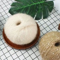200m teint véritable soie doux Mohair fil 50g neige éclairé bricolage fil tricoté ignifuge fil de fantaisie pour le tissage en gros