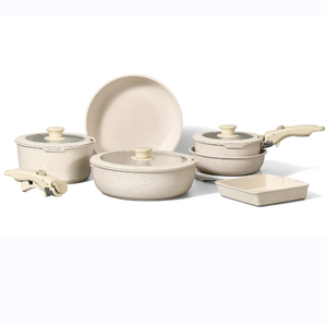 Bộ nồi và chảo 11 món, Bộ dụng cụ nấu không dính có tay cầm có thể tháo rời, không dính có thể tháo rời - Product Image 1