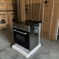 Cuisinière électrique HUAZOS TCL 4 brûleurs, plaques chauffantes en acier inoxydable, four électrique combiné avec plaque arrière en verre, cuisinière électrique