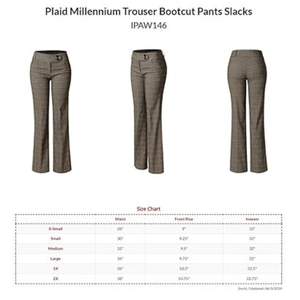 Pantalones de Trabajo Formales a Cuadros para Mujer |   Pantalón de Vestir Profesional con Ajuste Elástico y Moldeador |   Proveedor Mayorista - Product Image 5
