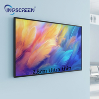 Pantalla LCD Ultrafina de 43 Pulgadas para Montaje Empotrado, Pantalla Digital para Publicidad en Paredes de Centros Comerciales Modernos