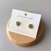 Cartes à boucles d'oreilles personnalisées imprimées en couleur, en papier d'art, faible MOQ, avec logo pour emballage de bijoux