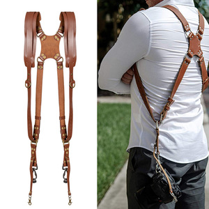 Professional Utility Genuine Leather Camera Shoulder Strap First Layer Cowhide Outdoor <b>Photography</b> SLR Equipment Straps - Product Image 1