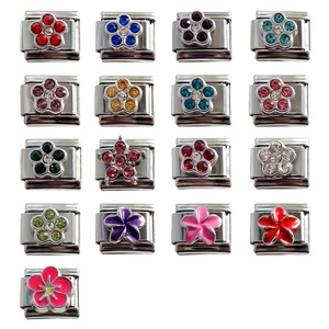 Pulseras de Flores Elásticas Italianas DIY, Pulseras de Acero Inoxidable con Dijes de Moda, Venta Directa de Fábrica - Product Image 5