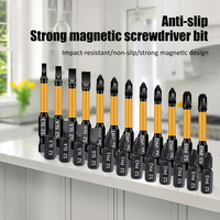 Jeu de 10 embouts de tournevis magnétiques multi-usages à finition oxyde noir, embouts antidérapants pour visseuse à chocs, tige hexagonale de 1/4 ", acier S2, bricolage