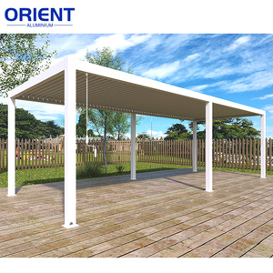 Gazebo à persiennes imperméable avec porte en verre rétractable <span class=keywords><strong>4x3</strong></span> - Product Image 3