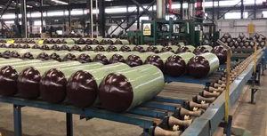 ถังเก็บก๊าซไฮโดรเจนแรงดันสูงแบบหุ้มเหล็ก YA สำหรับรถยนต์ CNG ประเภทที่ 2 ขนาด 300 บาร์ 7 มม. 325/356/406 มม. 40-180 ลิตร - Product Image 5