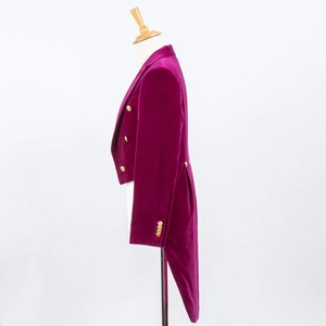<span class=keywords><strong>Veste</strong></span> en velours rouge pour <span class=keywords><strong>homme</strong></span>, Blazer, manteau, pantalon, costume <span class=keywords><strong>de</strong></span> mariage - Product Image 5