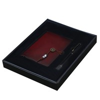 Carnet de notes portable en cuir véritable, style professionnel, avec logo, pour fournitures de bureau, journal de voyage vintage, cadeau