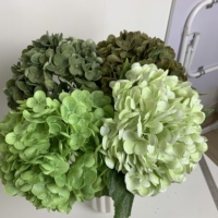 Hydrangea verte W-A0278, fleur d'hortensia artificielle au toucher réel, fleur d'hortensia au toucher réel pour robe de mariée ou décoration de la maison