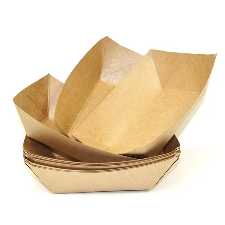 Manufacturer Price Eco-friendly sushi Packaging food paper tray Manufacturer Price paper food boat