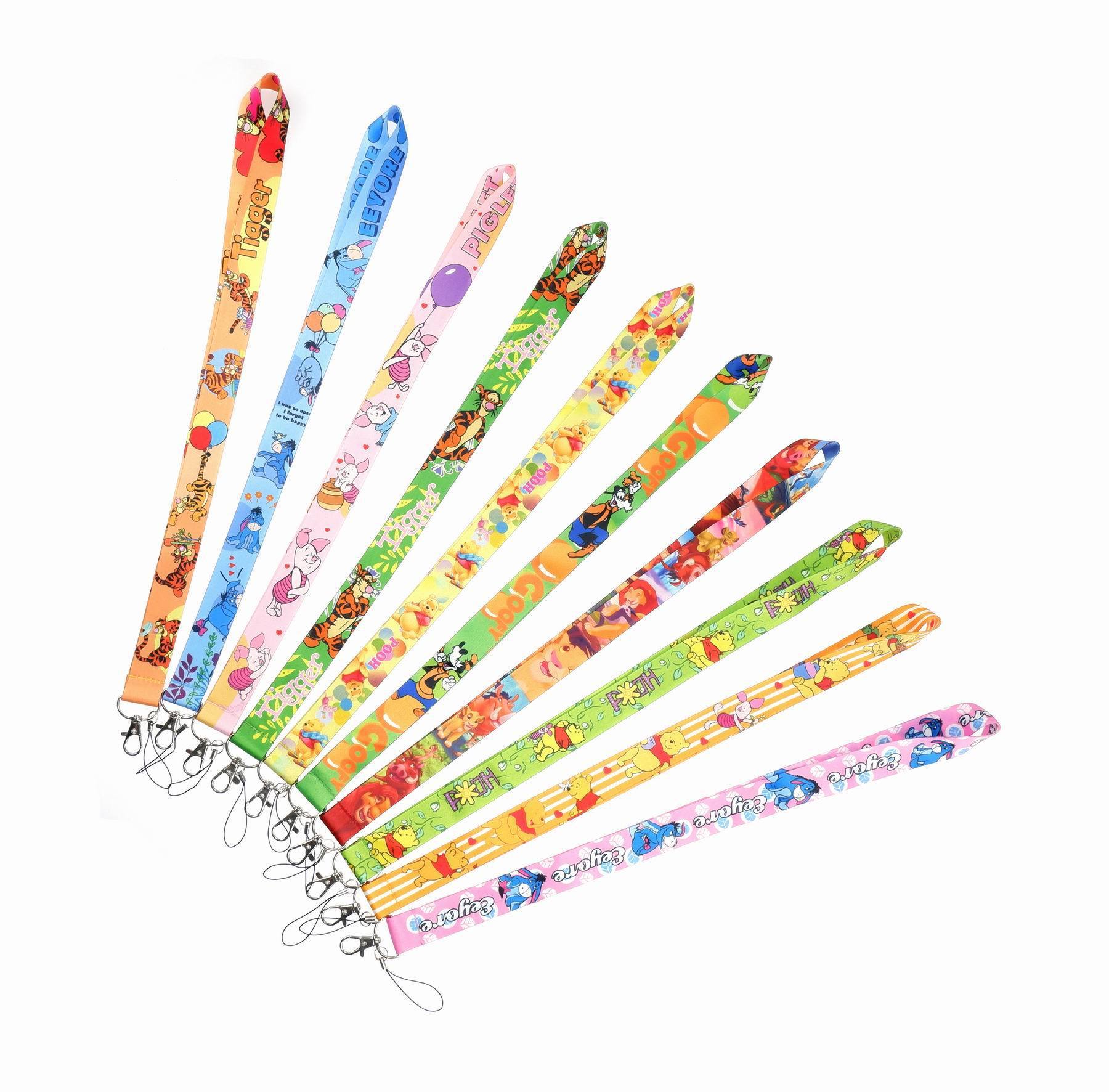 Custom Stain Lanyards Lovely Cartoon Bear Tiger Pig Lanyard Card Holder Accessories Wholesale Phone Neck Anti-Lost Lanyards