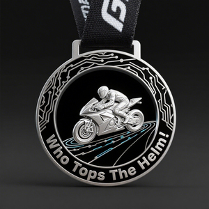Medallas <span class=keywords><strong>de</strong></span> Carreras <span class=keywords><strong>de</strong></span> <span class=keywords><strong>Motociclismo</strong></span> Profesionales, Chapadas en Oro, Plata y Cobre, Colección <span class=keywords><strong>de</strong></span> Premios <span class=keywords><strong>de</strong></span> <span class=keywords><strong>Campeonato</strong></span>, Juego <span class=keywords><strong>de</strong></span> Medallas para Pilotos - Product Image 5