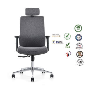 Mobilier de direction moderne robuste chaise de bureau ergonomique rembourrée en maille avec appui-tête pour le bureau à domicile - Product Image 1
