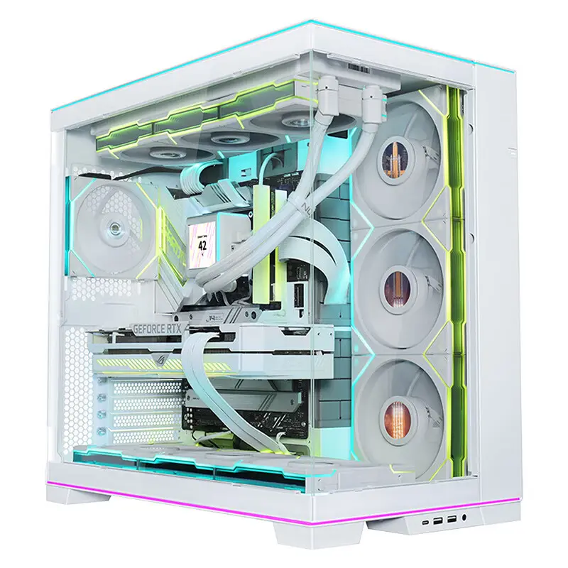 LIAN LI O11 Dynamic EVO RGB Blanco con tiras de argb PC Case Gaming MIDTower compatible con placa base Mini-ITX/ATX/Micro-ATX/Mini-ITX