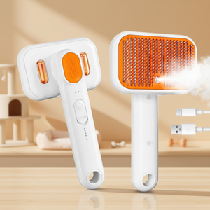 Herramienta <span class=keywords><strong>de</strong></span> Aseo Recargable A-mazon en Oferta con Pulverizador <span class=keywords><strong>de</strong></span> Vapor Suave para Control <span class=keywords><strong>de</strong></span> la Caída del Pelo, Cepillo <span class=keywords><strong>de</strong></span> Vapor 3 en 1 para Mascotas, Impermeable - Product Image 1