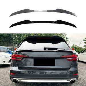Audi A4 B9 Avant Rear Spoiler Piano <b>Black</b> Carbon Fiber Texture Ducktail <b>Trunk</b> Wing 2017-2024 - Product Image 1