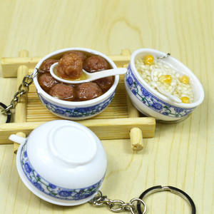 Llavero de Resina con Mini Comida de Cocina de Simulación, Tazón Pequeño de Fideos, Juguete Divertido de Comida de Simulación, Regalo para Estudiantes - Product Image 3