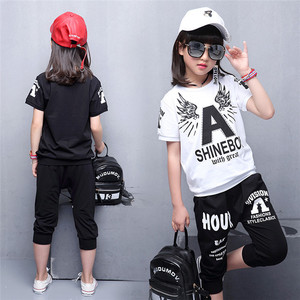 Conjunto de Ropa para Niñas con Camiseta de Manga Corta y Pantalones Cortos Infantiles con Estampado Divertido para Japonesas - Product Image 3