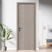 Porte intérieure en PVC pour chambre à coucher, design moderne, finition de luxe haut de gamme, imperméable, couleurs personnalisables, portes en bois WPC