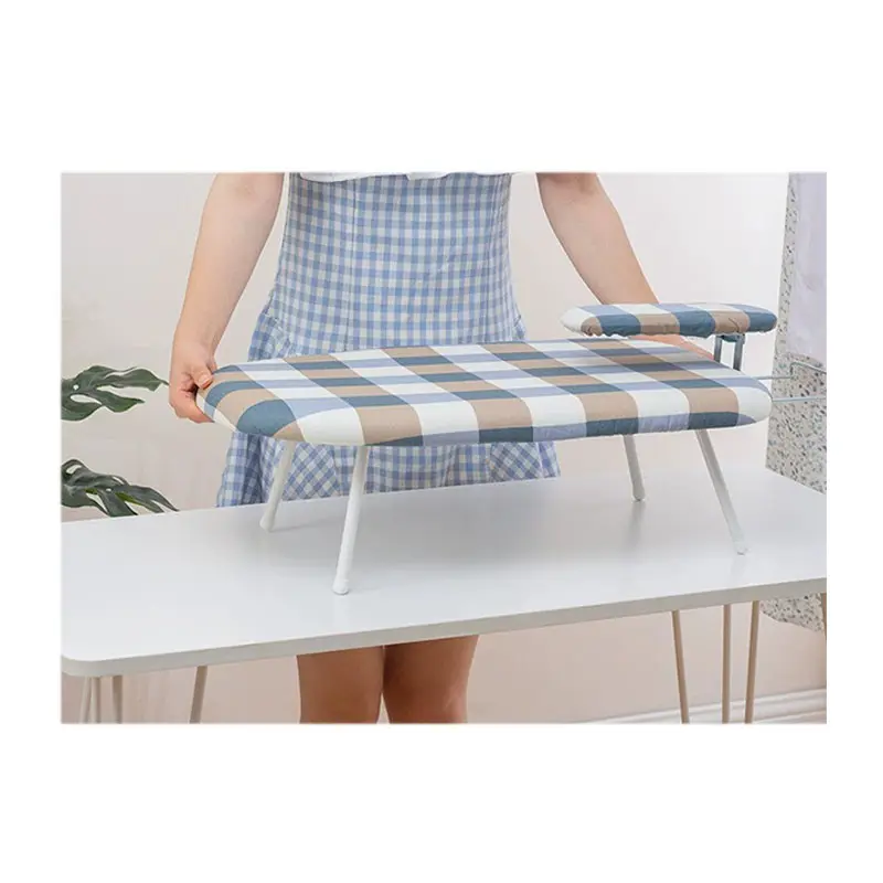 Mini mesa plegable de plástico multifuncional personalizada, tabla de planchar y Marco de hierro