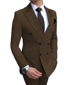पुरुषों के सूट के दो सेट गर्म बेच सूट पुरुषों की शादी दूल्हा की सबसे अच्छा आदमी पोशाक, काम कपड़े, औपचारिक सूट