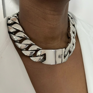 ZanGemShop 32mm Big Vintage Cuban Curb Chain Necklace Zinc Alloy Heavy Link Chain Unisex Hip Hop Jewelry Gift - Product Image 1