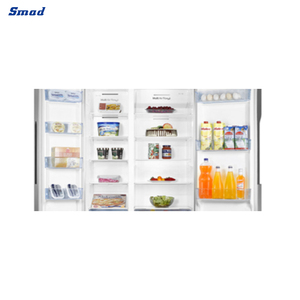 Réfrigérateurs à porte latérale en acier inoxydable de grande capacité 18,4 pieds cubes pour la cuisine, modèle DDL-673HU, avec poignée encastrée en acier inoxydable - Product Image 2