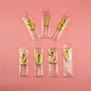 Velas Digitales Doradas del 0 al 9, Velas de Cumpleaños Creativas sin Humo, Caja de PVC, Números de Cera de Parafina - Product Image 4