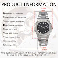 Montre mécanique tourbillon pour homme sur mesure OEM, boîtier en acier inoxydable, cadran en cristal saphir, étanche 3ATM, montre-bracelet de style business