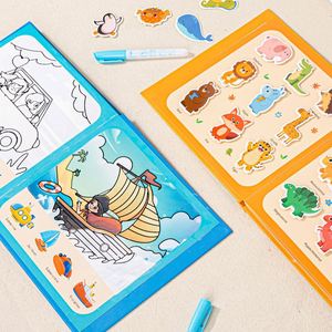 Kit de Arte y Manualidades para Niños, Pintura con Agua, 2 en 1, Libro de Pegatinas Reutilizables a Prueba de Agua - Product Image 2