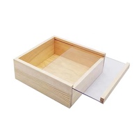 Handgemachte Geschenk box aus Kiefernholz mit transparentem Acryl deckel Benutzer definierte Holz verpackung in natürlicher Farbe für Candle Craft Photo Frame