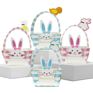 Xieli <strong>Easter</strong> Bunny Wrapables Gift <strong>Baskets</strong> with Handle Paper Treat Boxes for <strong>Easter</strong> Party Favors - Product Image 1